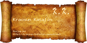 Kracsun Katalin névjegykártya